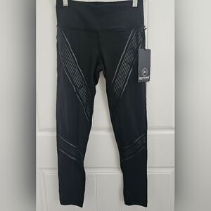 NWT 90 DEGREE Black & Blue Cloud Womens Athletic Leggings, Pants